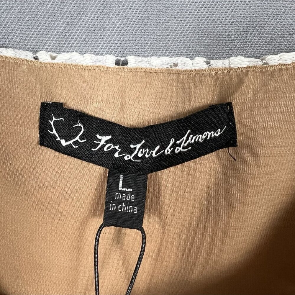 NWT For Love & Lemons Vika Floral Lace Mini Skirt Womens Size Large L White Sexy - Picture 6 of 16